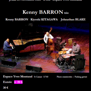 Kenny BARRON trio - 20 nov 2025 - 20h00