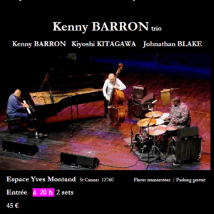 Kenny BARRON trio - 20 nov 2025 - 2 Sets - 20h00